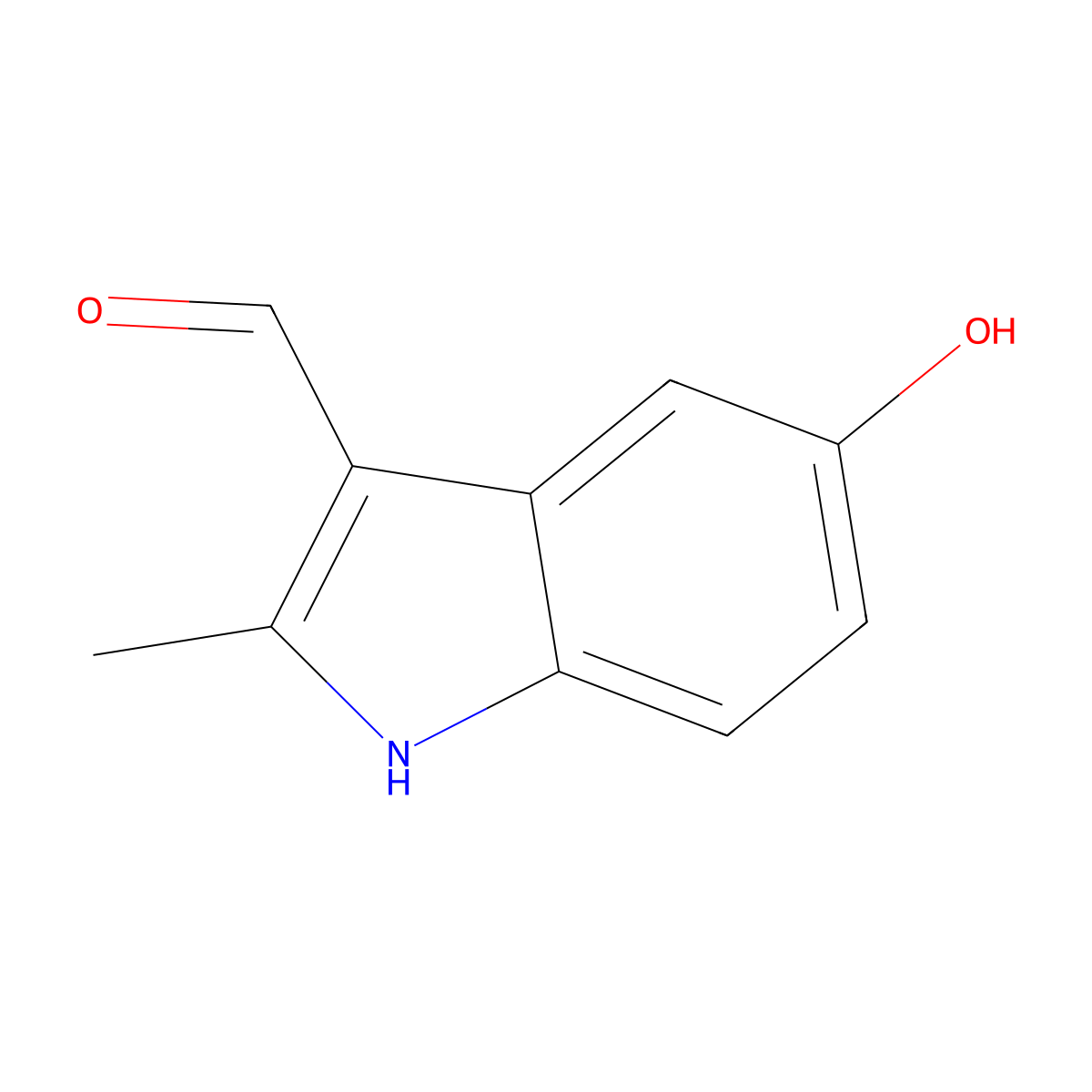 5-Hydroxy-2-methyl-1H-indole-3-carbaldehyde molecular structure, CAS 412021-98-8