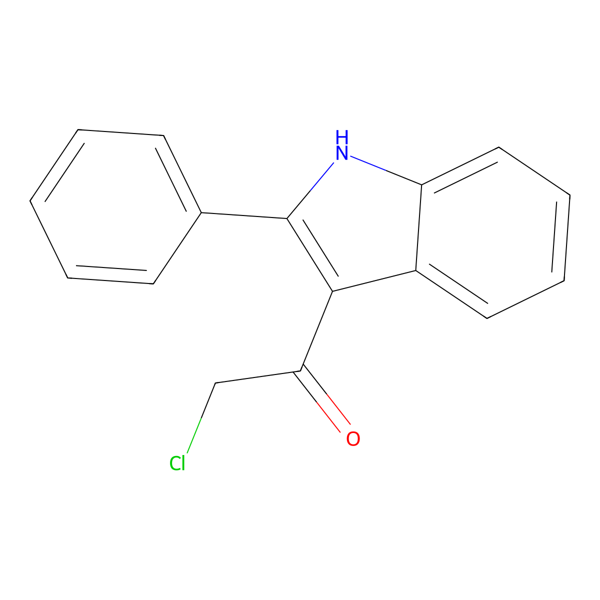 2-chloro-1-(2-phenyl-1H-indol-3-yl)ethan-1-one molecular structure, CAS 412022-79-8