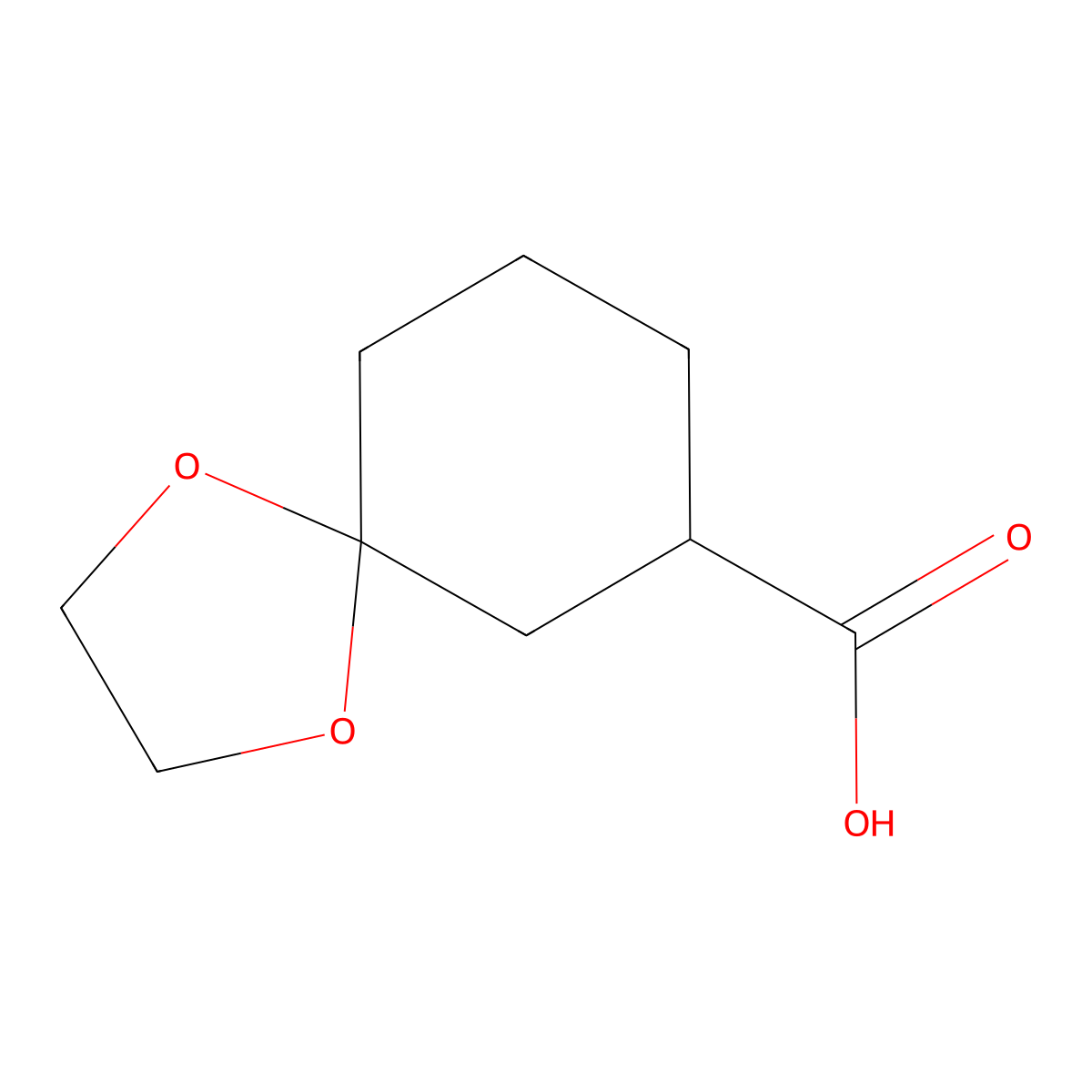 1,4-Dioxaspiro[4.5]decane-7-carboxylic acid molecular structure, CAS 412025-07-1