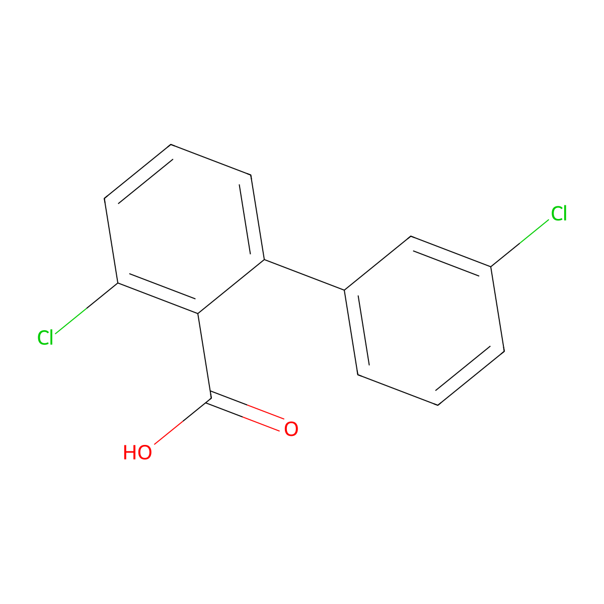 6-Chloro-2-(3-chlorophenyl)benzoic acid molecular structure, CAS 412027-27-1