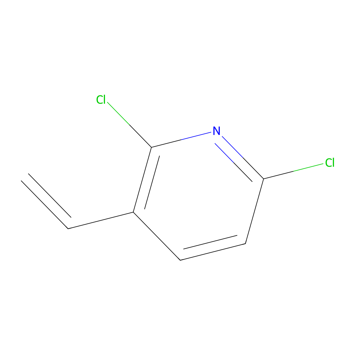 2,6-Dichloro-3-ethenylpyridine molecular structure, CAS 412028-39-8