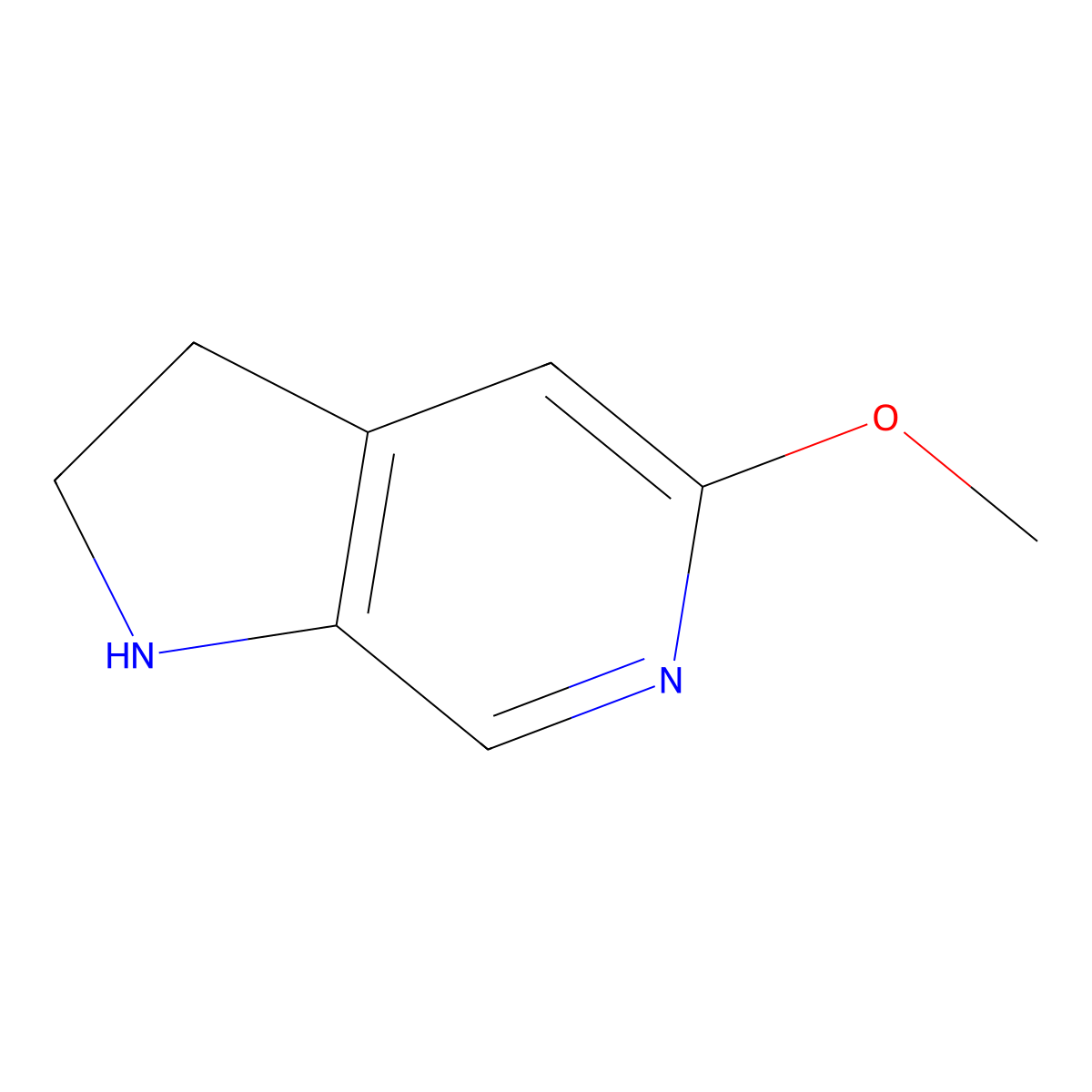 5-methoxy-1H,2H,3H-pyrrolo[2,3-c]pyridine molecular structure, CAS 412030-10-5