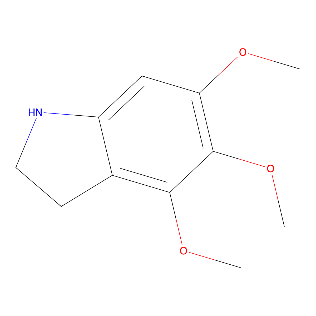 4,5,6-Trimethoxyindoline molecular structure, CAS 412030-11-6