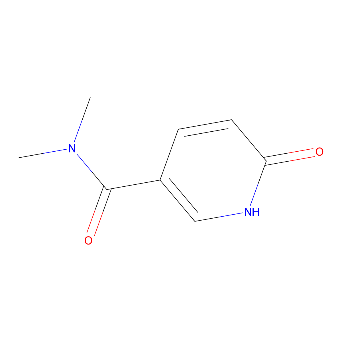 N,N-dimethyl-6-oxo-1,6-dihydropyridine-3-carboxamide molecular structure, CAS 412032-33-8