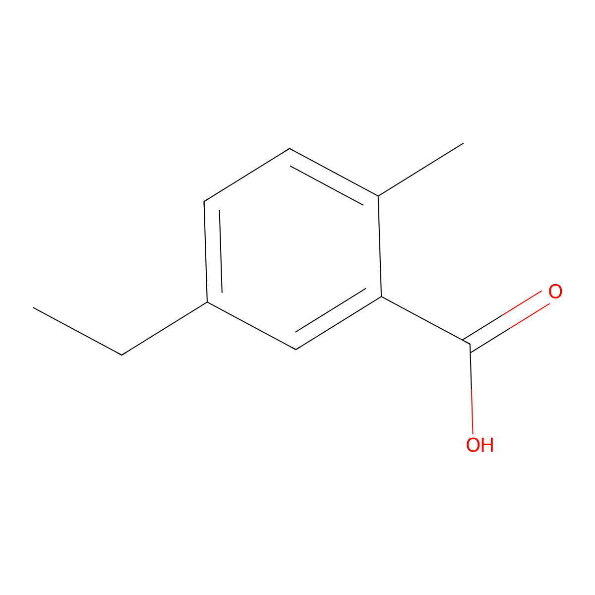 5-Ethyl-2-methylbenzoic acid molecular structure, CAS 412034-99-2
