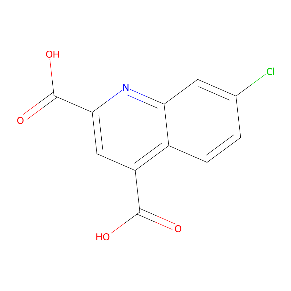 7-Chloroquinoline-2,4-dicarboxylic acid molecular structure, CAS 412036-22-7