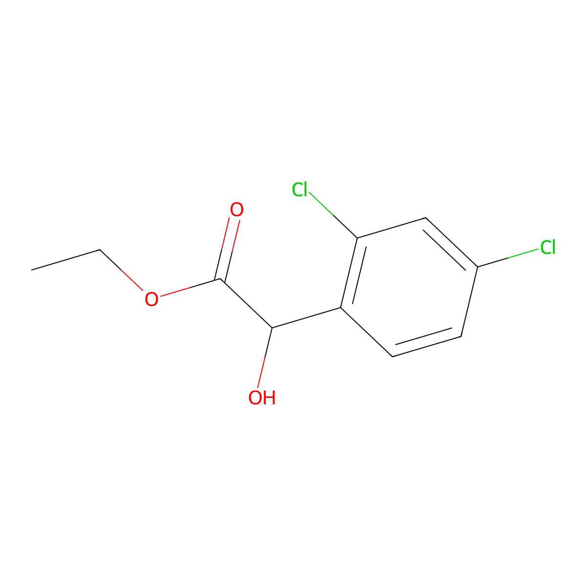 Ethyl 2,4-dichloro-alpha-hydroxybenZeneacetate molecular structure, CAS 41204-18-6