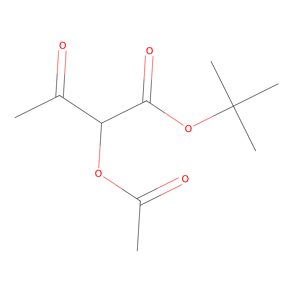 Tert-butyl 2-acetoxyacetoacetate molecular structure, CAS 412042-95-6