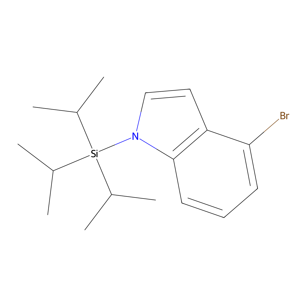 4-bromo-1-(triisopropylsilyl)-1H-indole molecular structure, CAS 412048-44-3