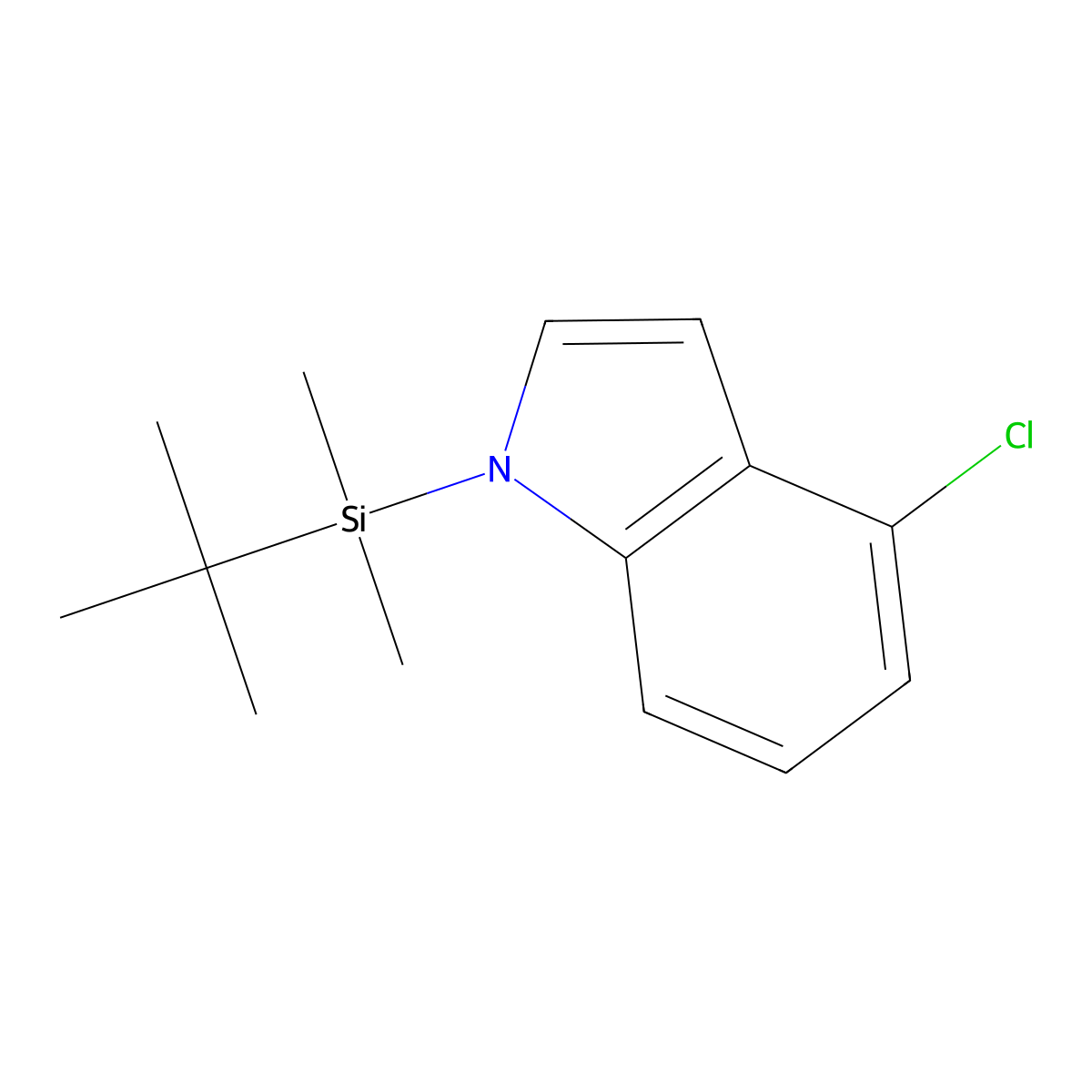 4-Chloro-N-(tert-butyldimethylsilyl)indole molecular structure, CAS 412048-45-4