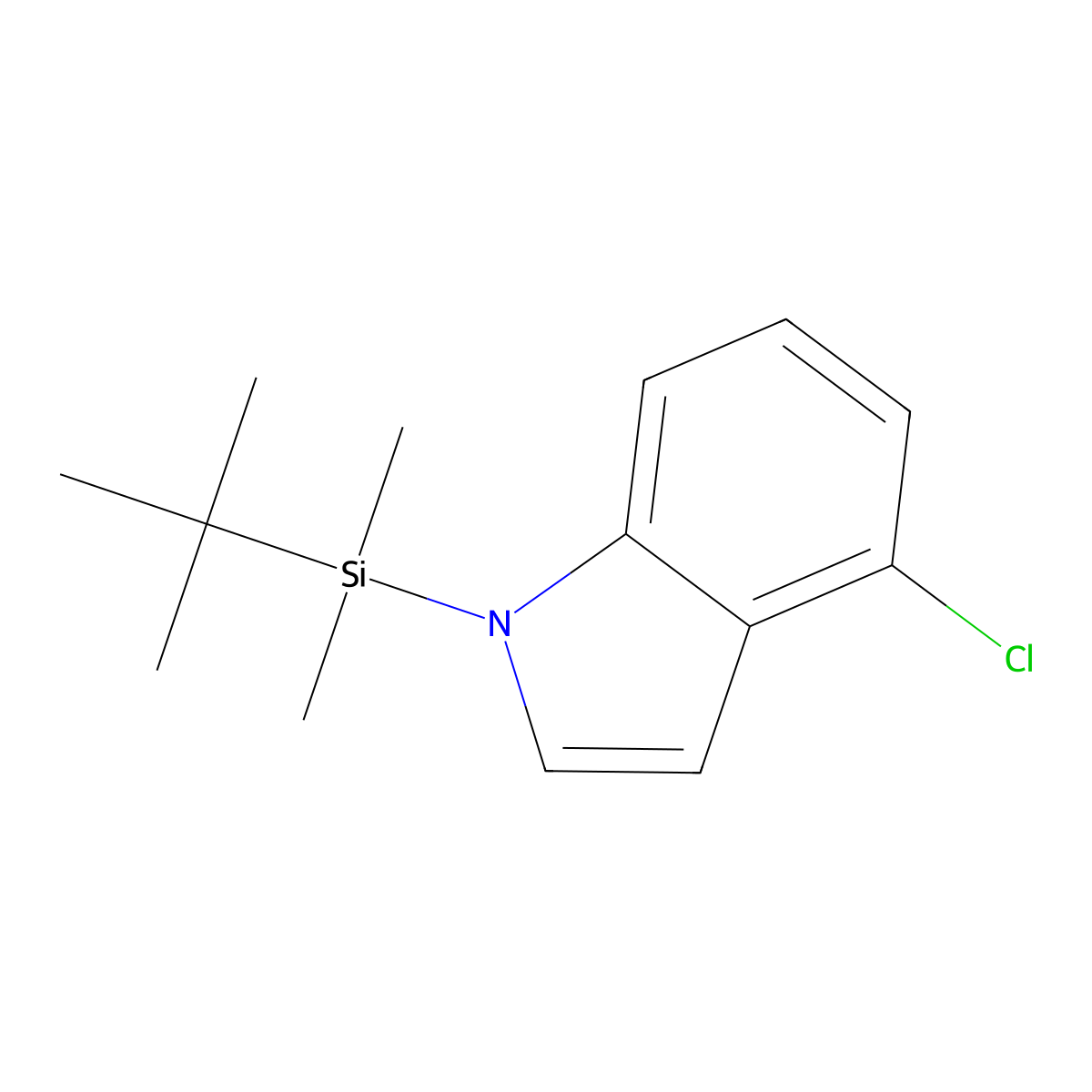 4-Chloro-N-(tert-butyldimethylsilyl)indole molecular structure, CAS 412048-45-4