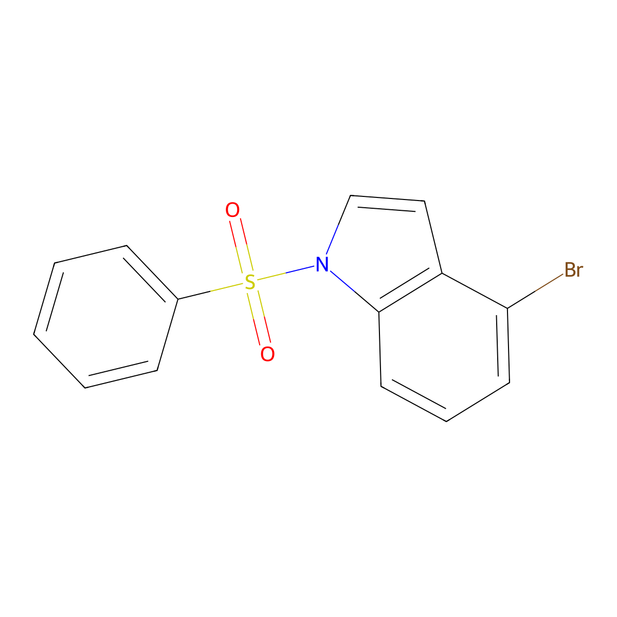 4-Bromo-1-(phenylsulfonyl)-1H-indole molecular structure, CAS 412048-77-2