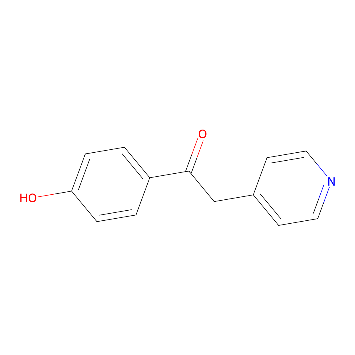 1-(4-Hydroxyphenyl)-2-(pyridin-4-yl)ethanone molecular structure, CAS 412051-26-4