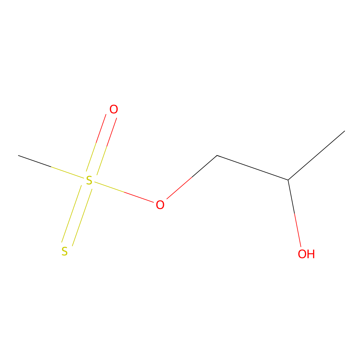2-Hydroxypropyl methanethiolsulfonate molecular structure, CAS 41206-16-0