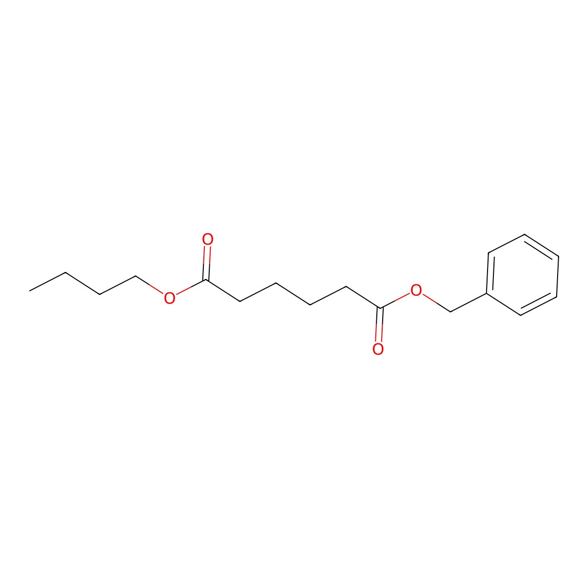 1-Butyl 6-(phenylmethyl) hexanedioate molecular structure, CAS 4121-13-5