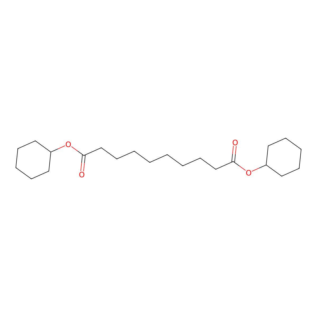 Dicyclohexyl sebacate molecular structure, CAS 4121-15-7