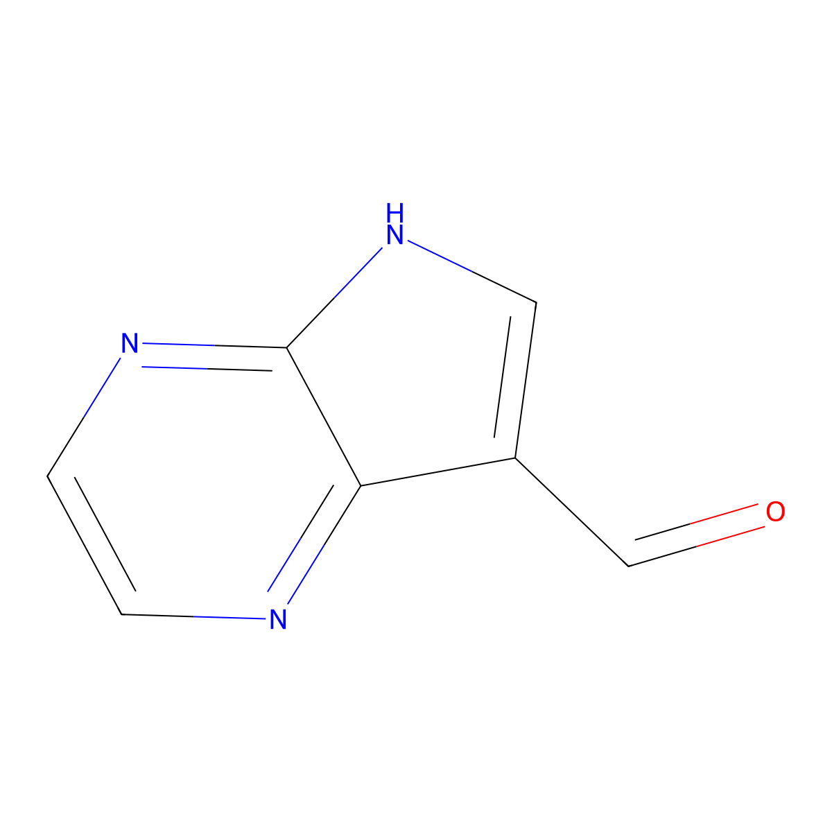 5H-Pyrrolo(2,3-b)pyrazine-7-carbaldehyde molecular structure, CAS 4121-22-6
