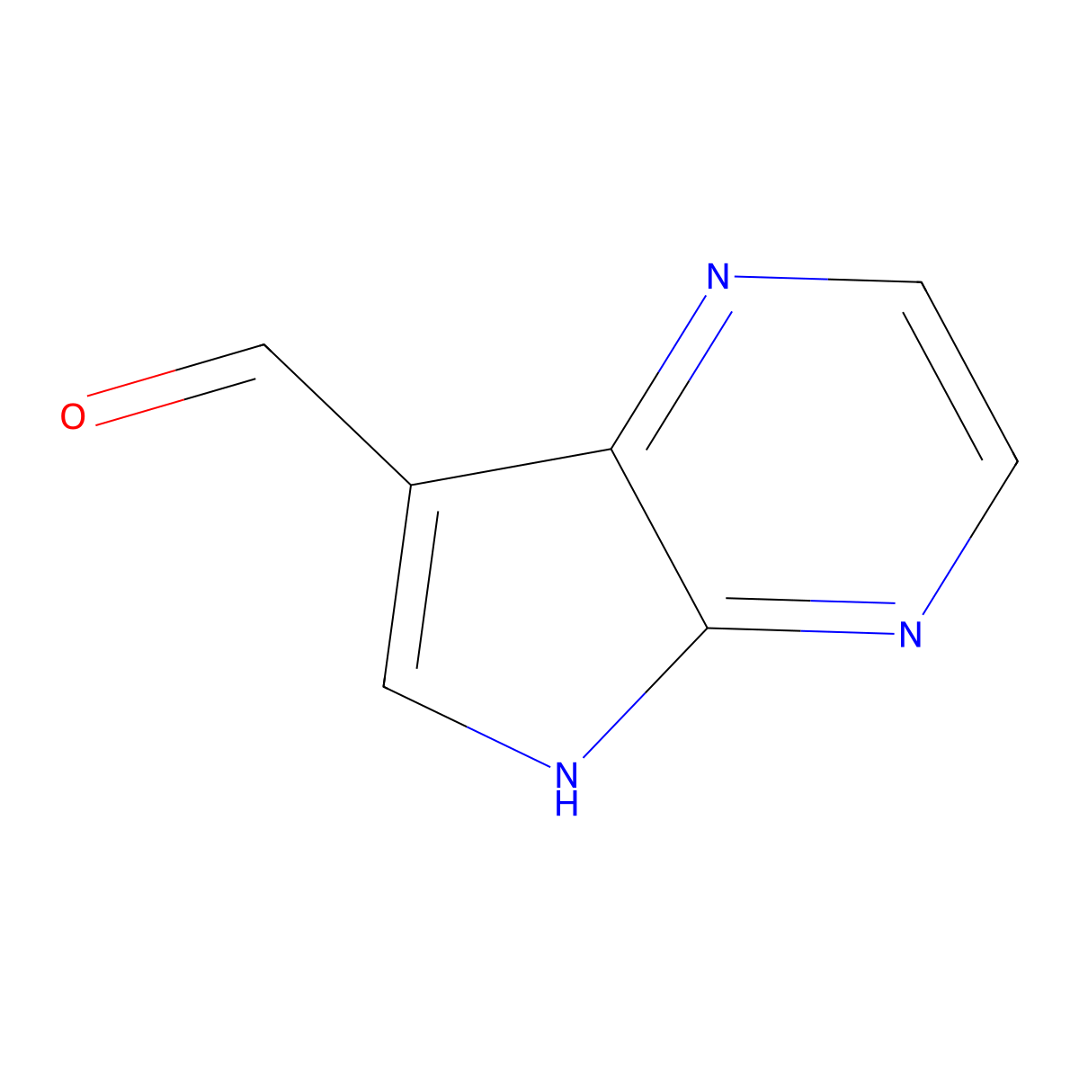 5H-Pyrrolo(2,3-b)pyrazine-7-carbaldehyde molecular structure, CAS 4121-22-6