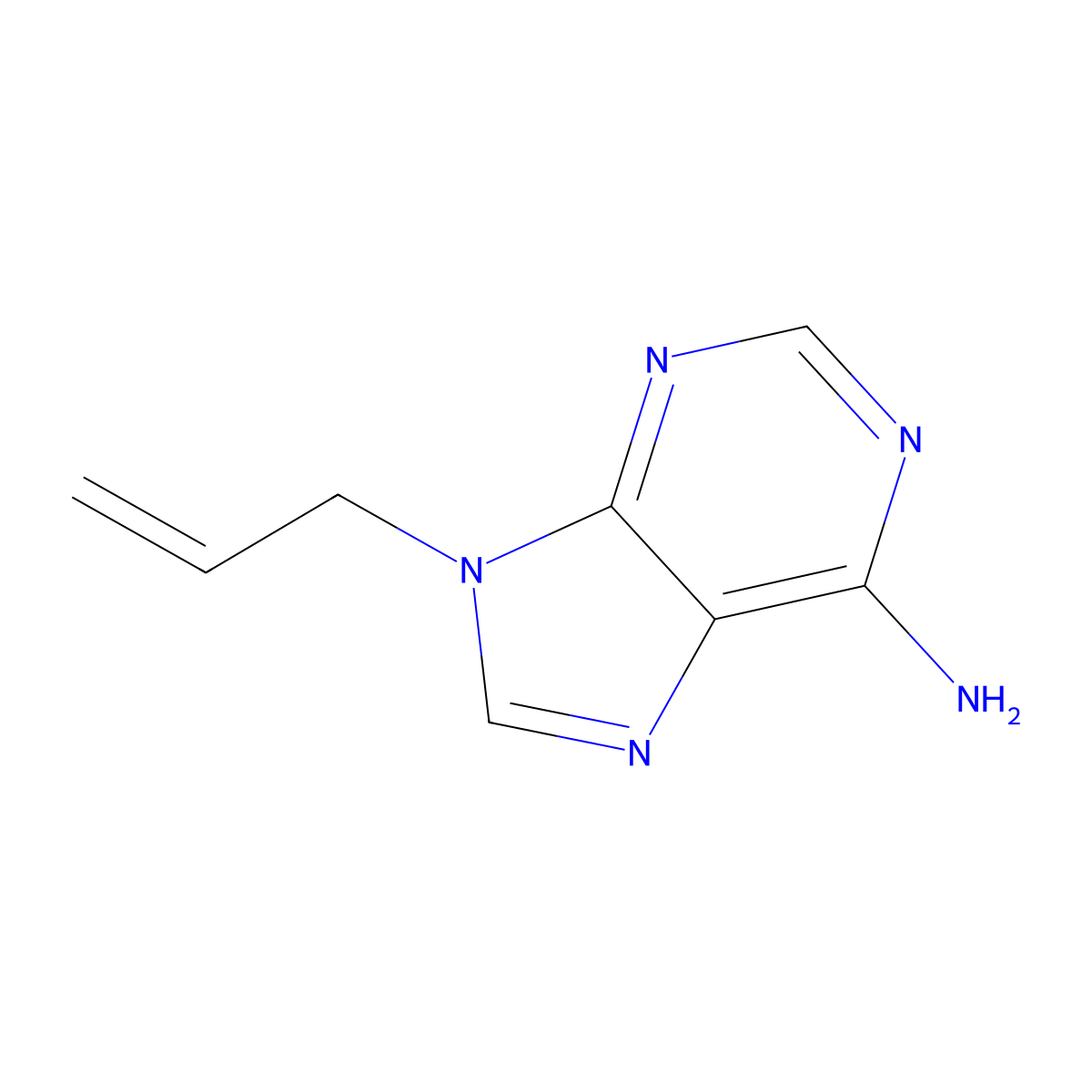 9H-Purin-6-amine, 9-(2-propenyl)- molecular structure, CAS 4121-39-5