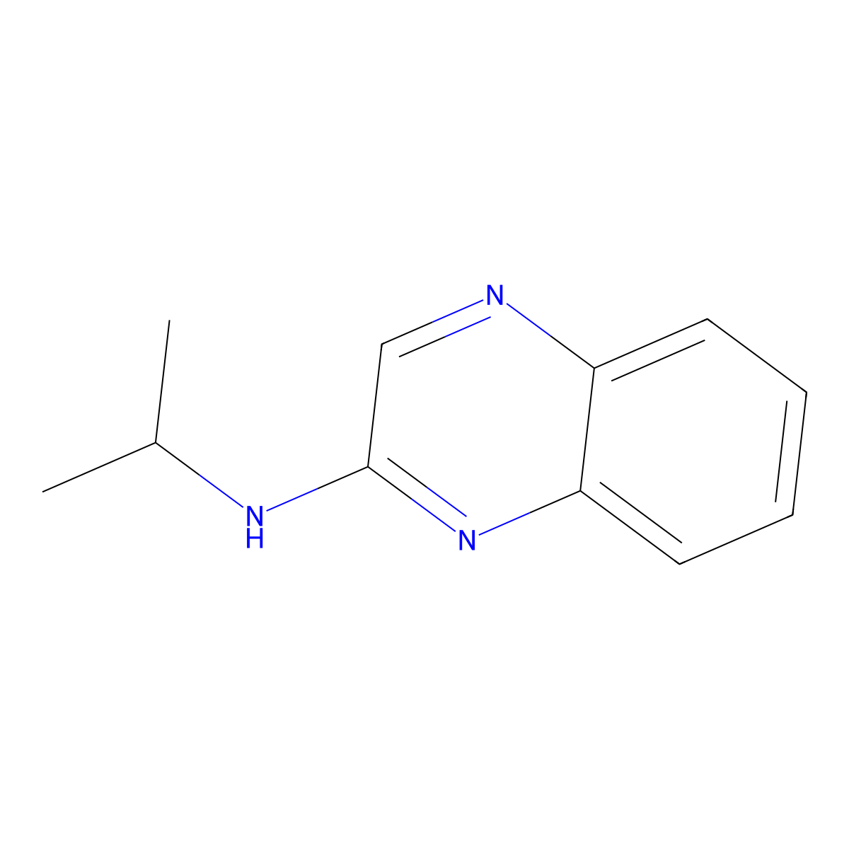 N-(Propan-2-yl)quinoxalin-2-amine molecular structure, CAS 41213-11-0