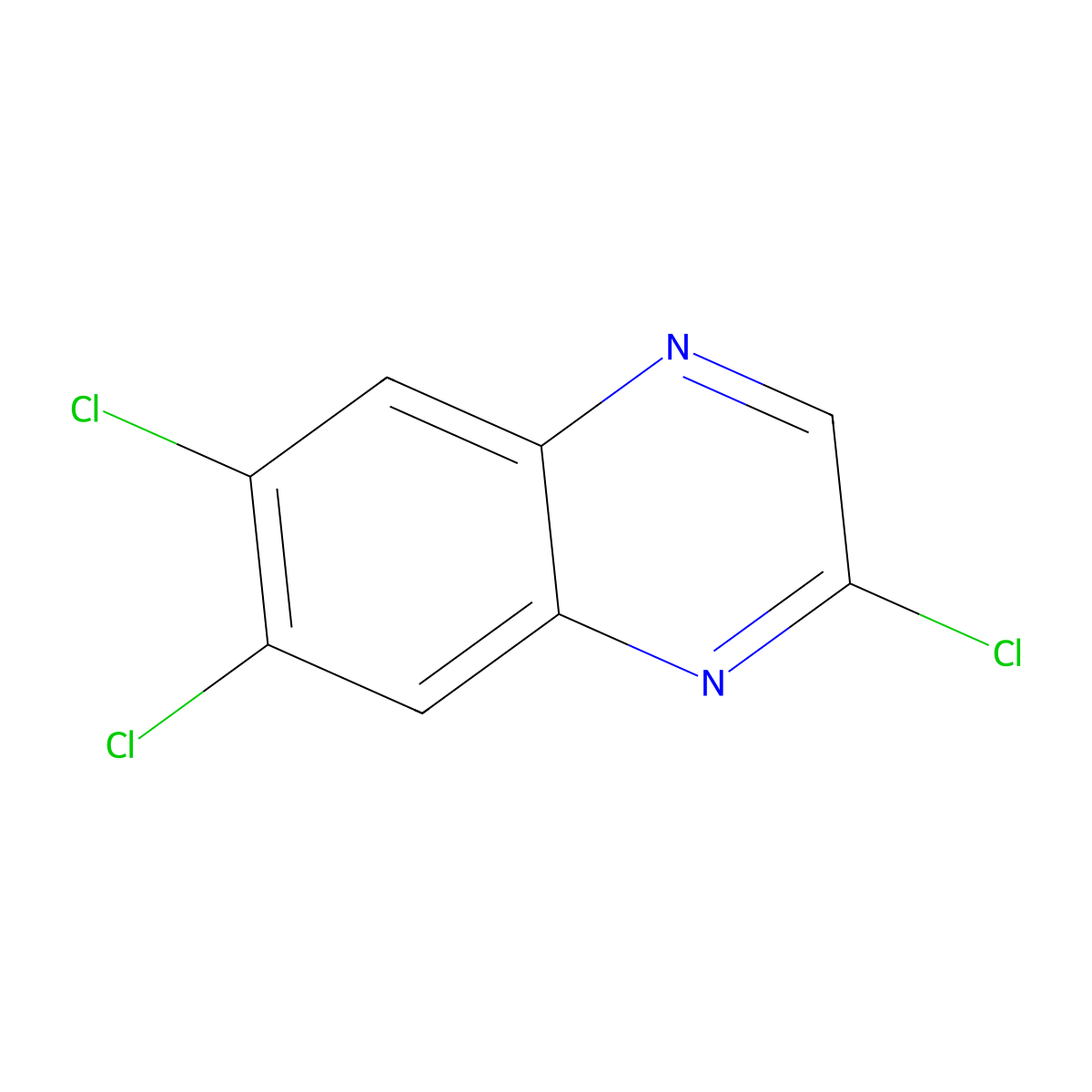 2,6,7-Trichloroquinoxaline molecular structure, CAS 41213-31-4