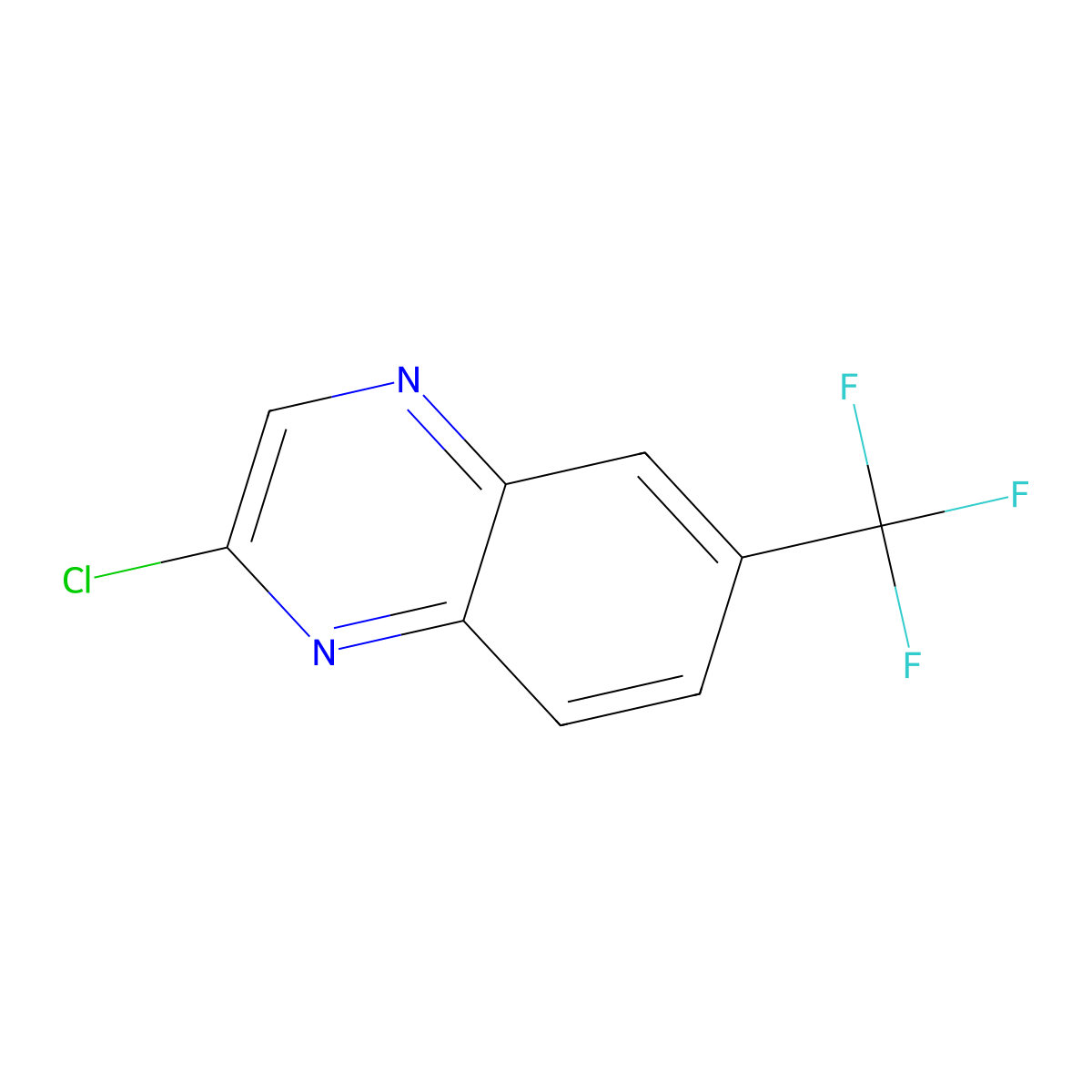 2-Chloro-6-(trifluoromethyl)quinoxaline molecular structure, CAS 41213-32-5