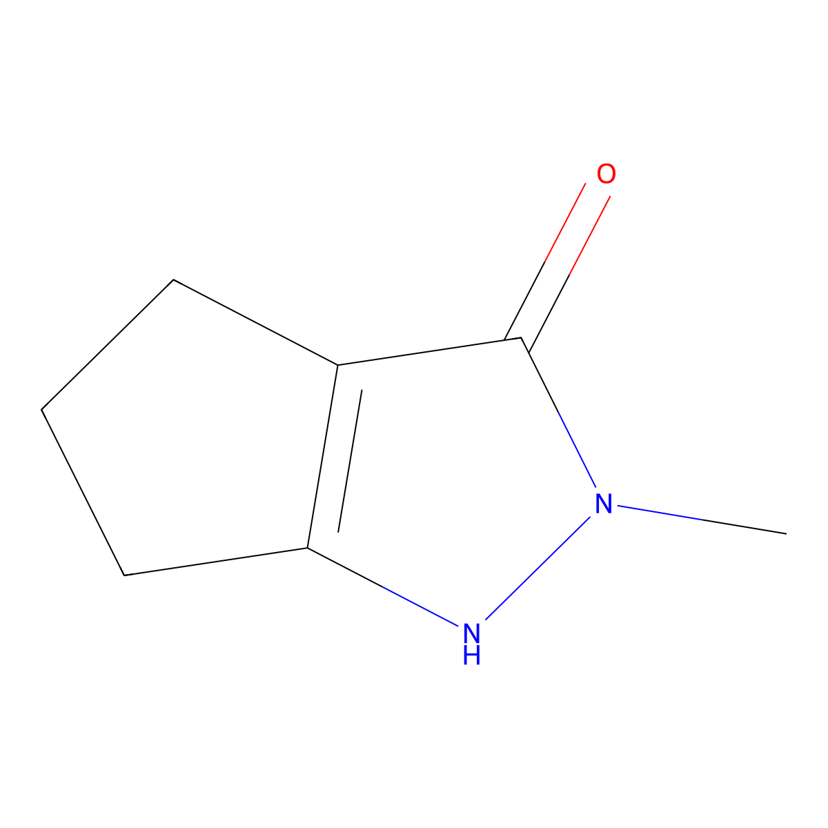 2-Methyl-2,4,5,6-tetrahydrocyclopenta[c]pyrazol-3-ol molecular structure, CAS 41213-40-5