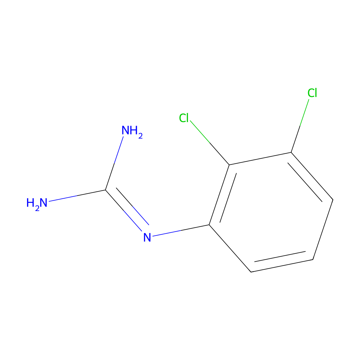 1-(2,3-Dichlorophenyl)guanidine molecular structure, CAS 41214-03-3