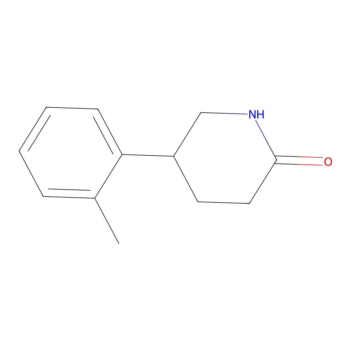 5-(2-Methylphenyl)piperidin-2-one molecular structure, CAS 41216-04-0