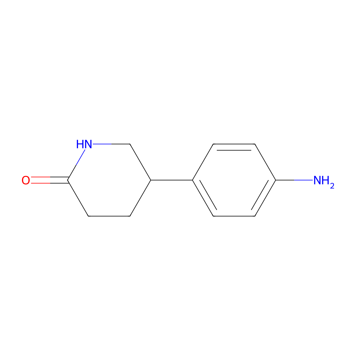 5-(4-aminophenyl)-2-Piperidinone molecular structure, CAS 41216-10-8