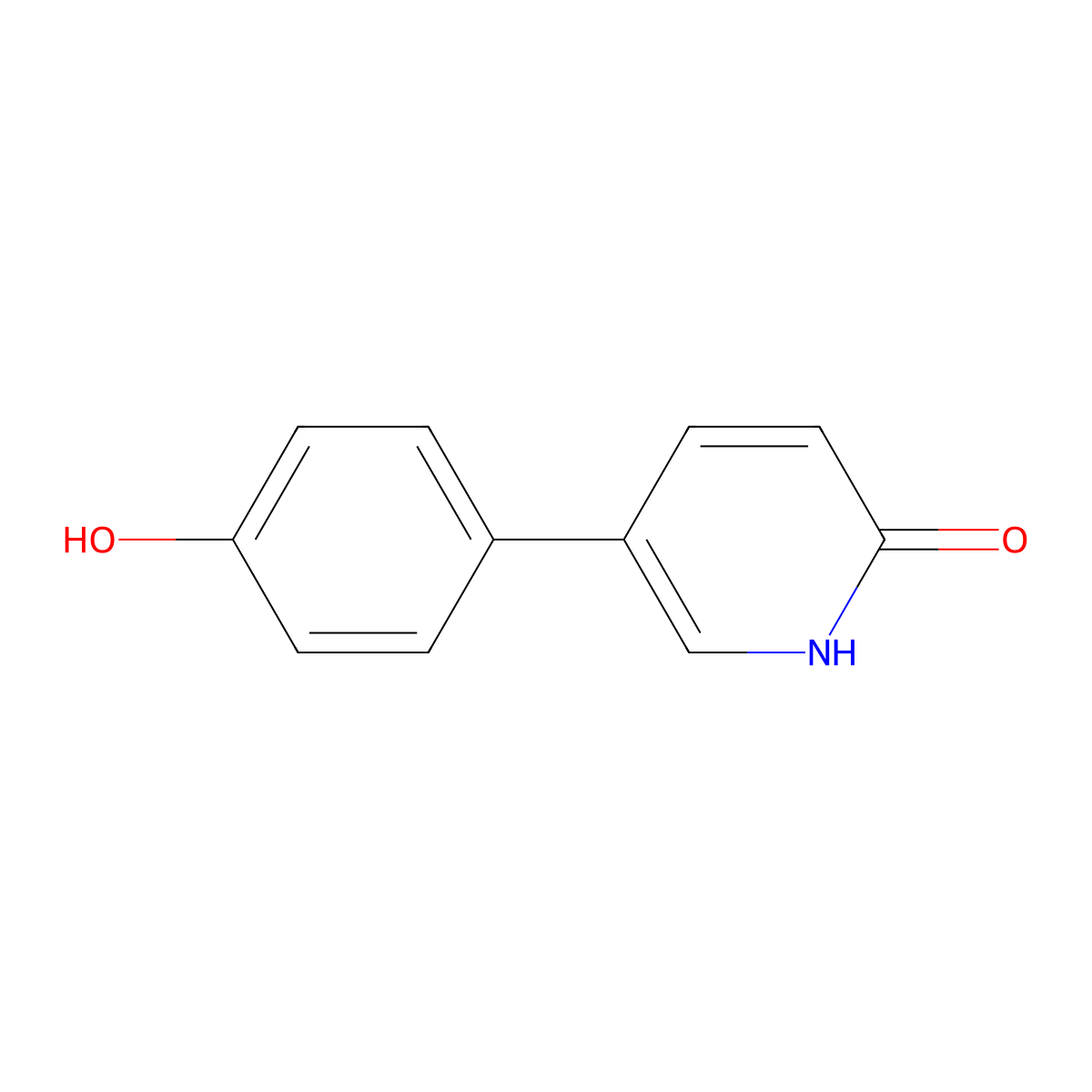 5-(4-Hydroxyphenyl)-2-hydroxypyridine molecular structure, CAS 41216-12-0
