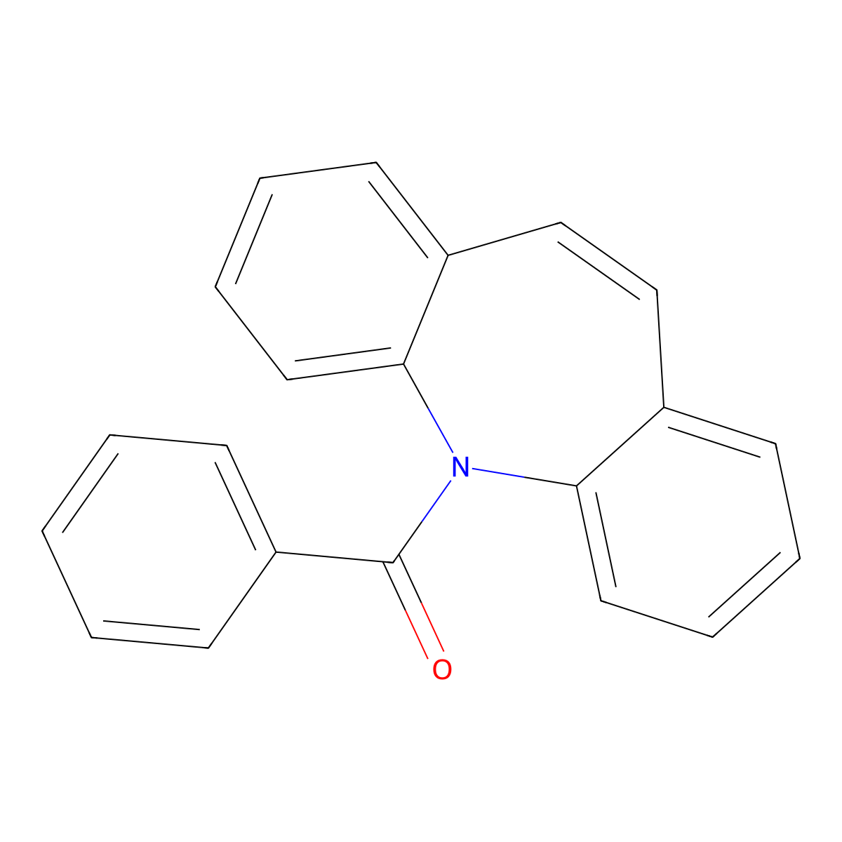 5-Benzoyl-5H-dibenz[b,f]azepin molecular structure, CAS 41216-97-1