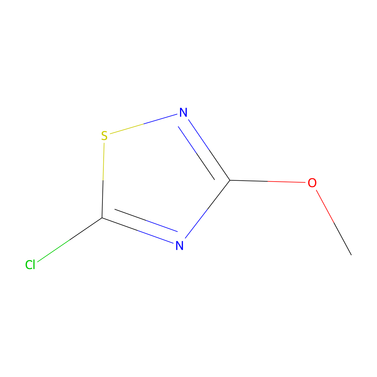 5-Chloro-3-methoxy-1,2,4-thiadiazole molecular structure, CAS 41218-40-0