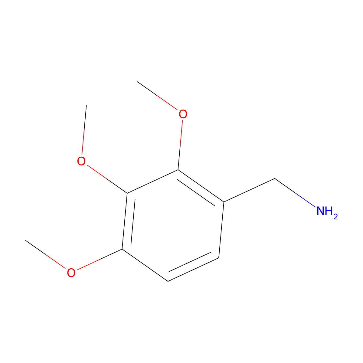 2,3,4-Trimethoxybenzylamine molecular structure, CAS 41219-16-3