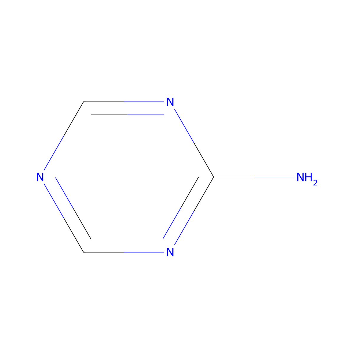 1,3,5-Triazin-2-amine molecular structure, CAS 4122-04-7