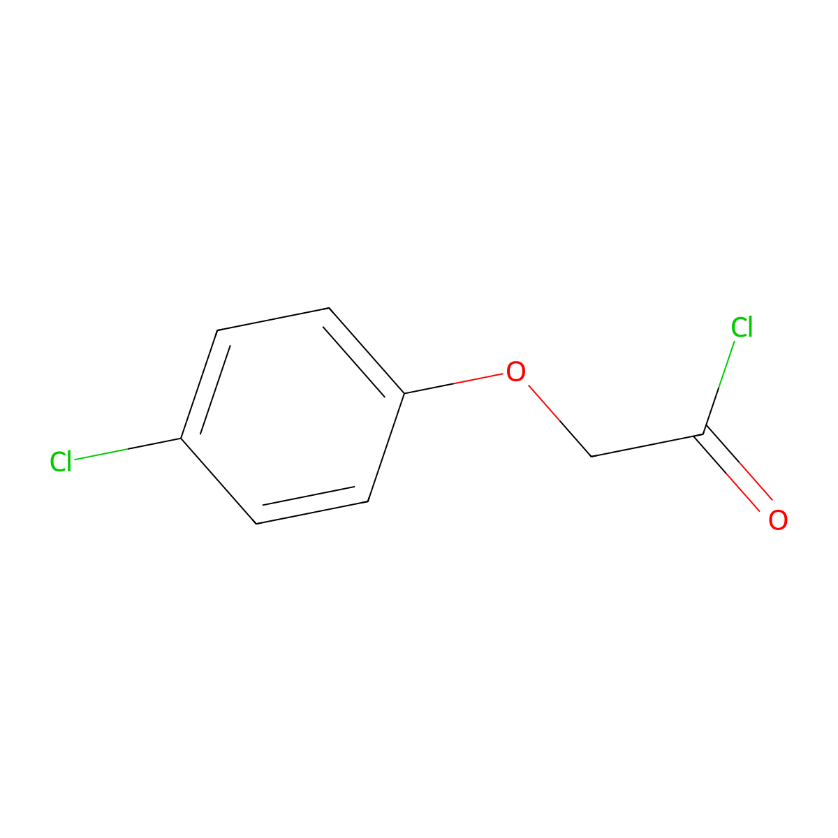 p-Chlorophenoxyacetyl chloride molecular structure, CAS 4122-68-3