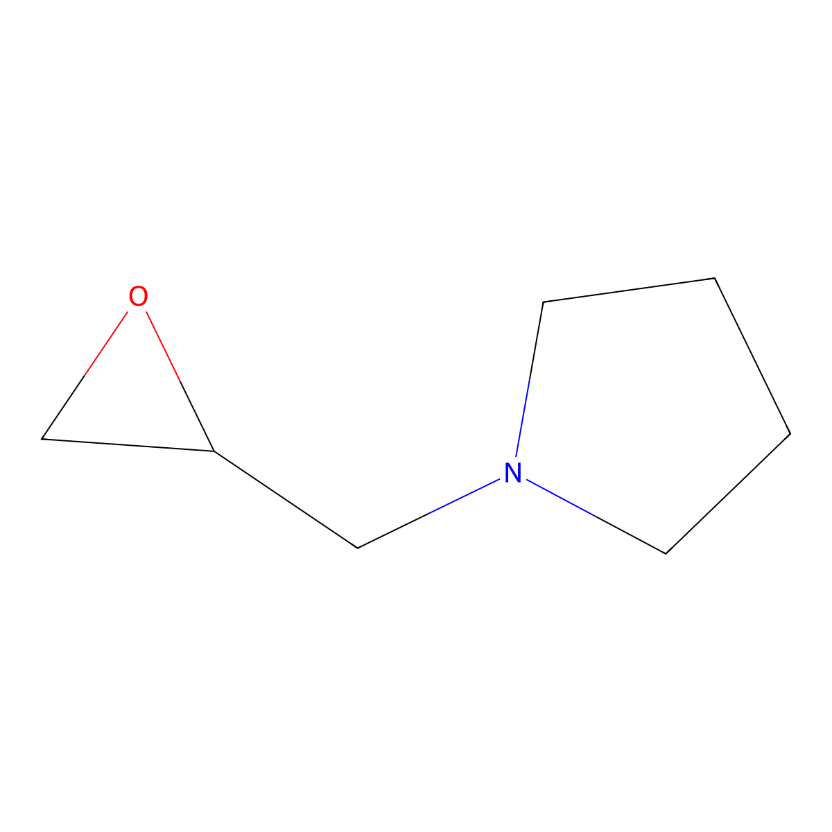 1-[(Oxiran-2-yl)methyl]pyrrolidine molecular structure, CAS 4122-80-9