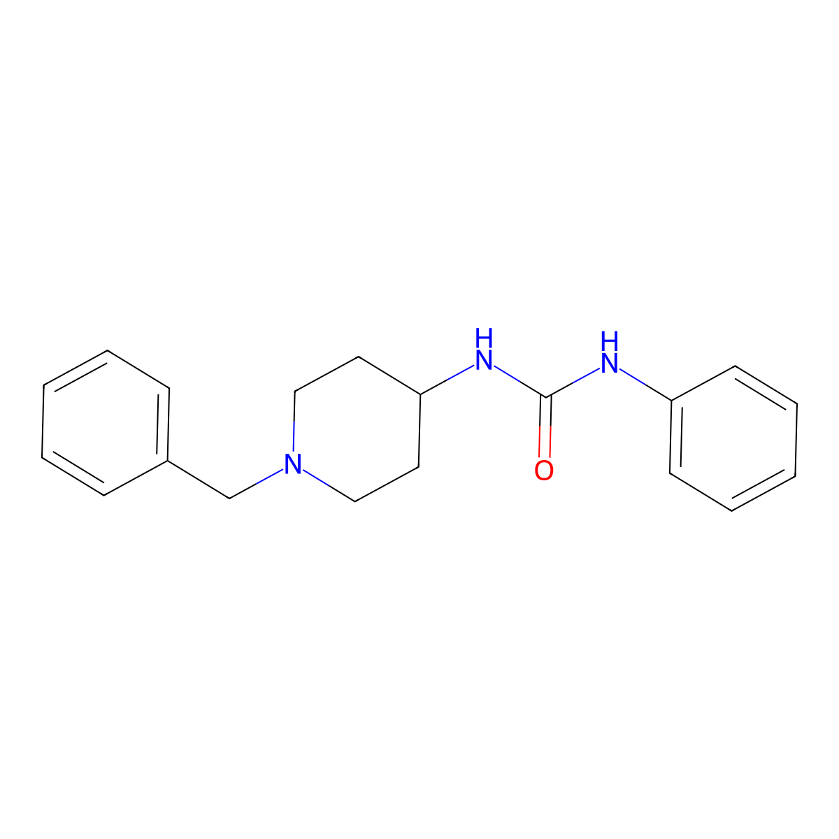 3-(1-Benzylpiperidin-4-yl)-1-phenylurea molecular structure, CAS 41220-40-0