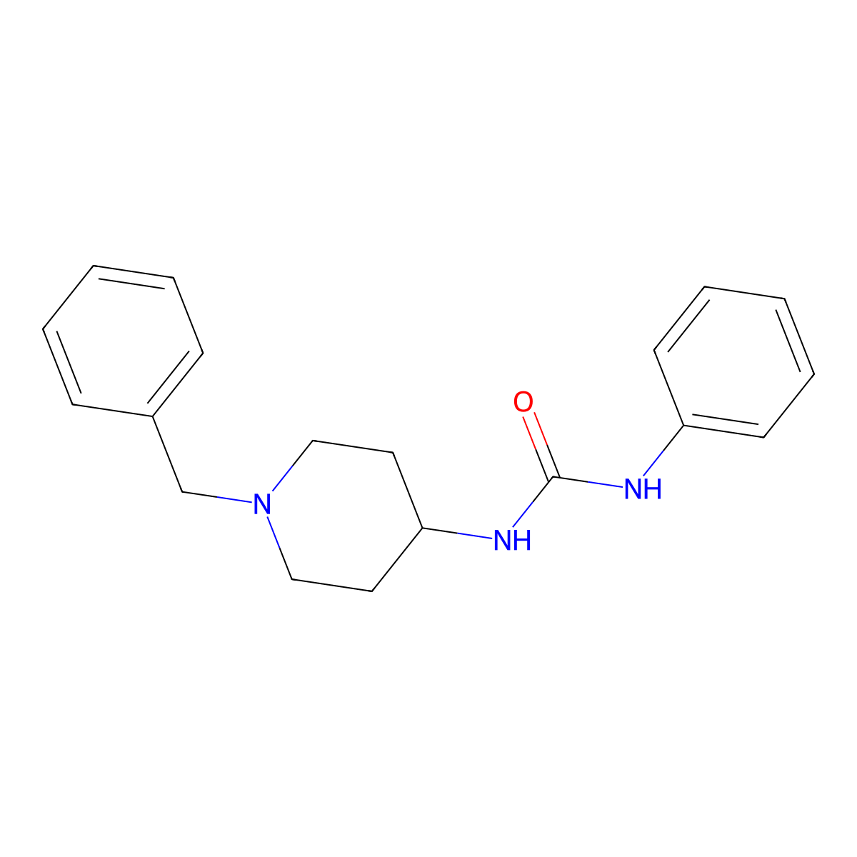 3-(1-Benzylpiperidin-4-yl)-1-phenylurea molecular structure, CAS 41220-40-0