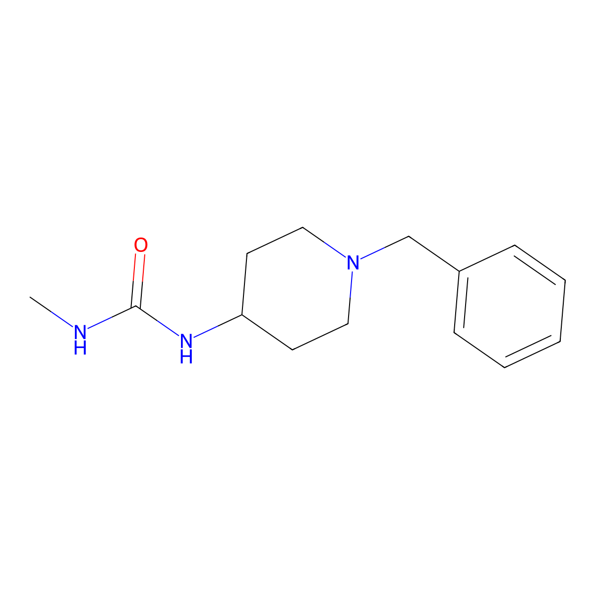 1-(1-Benzylpiperidin-4-yl)-3-methylurea molecular structure, CAS 41220-43-3