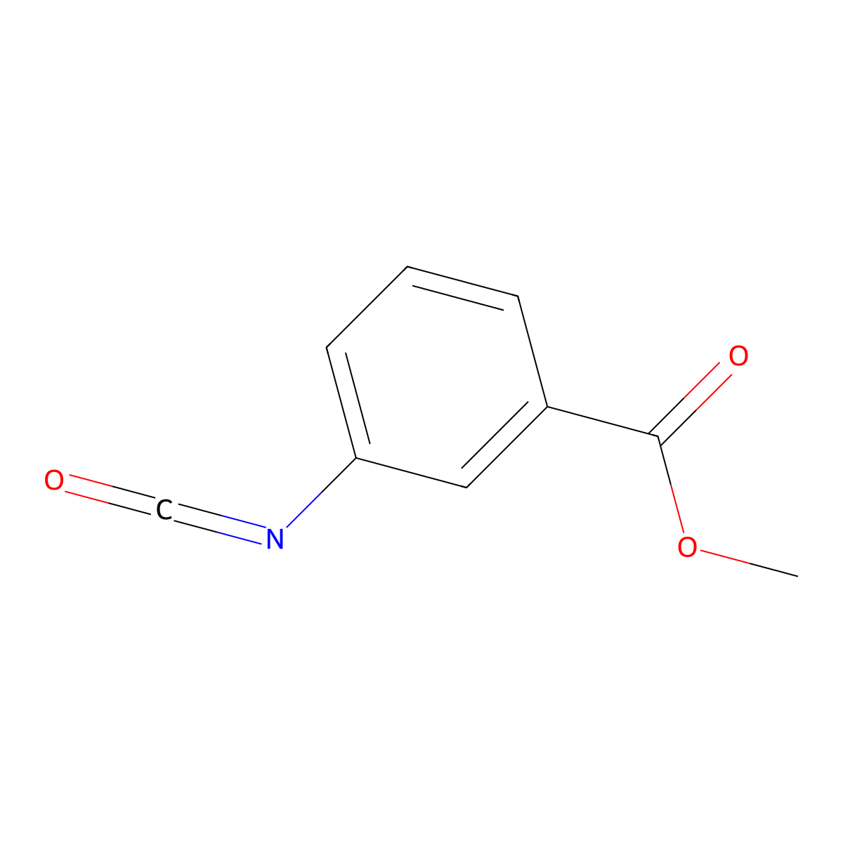 Methyl 3-isocyanatobenzoate molecular structure, CAS 41221-47-0