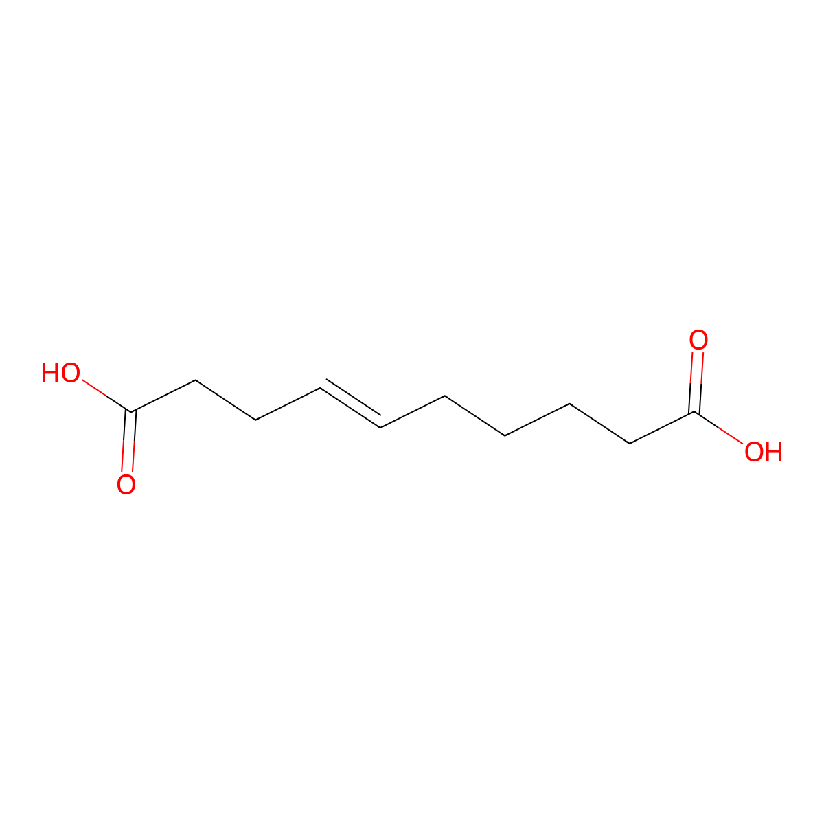 cis-4-Decenedioic acid molecular structure, CAS 41221-65-2