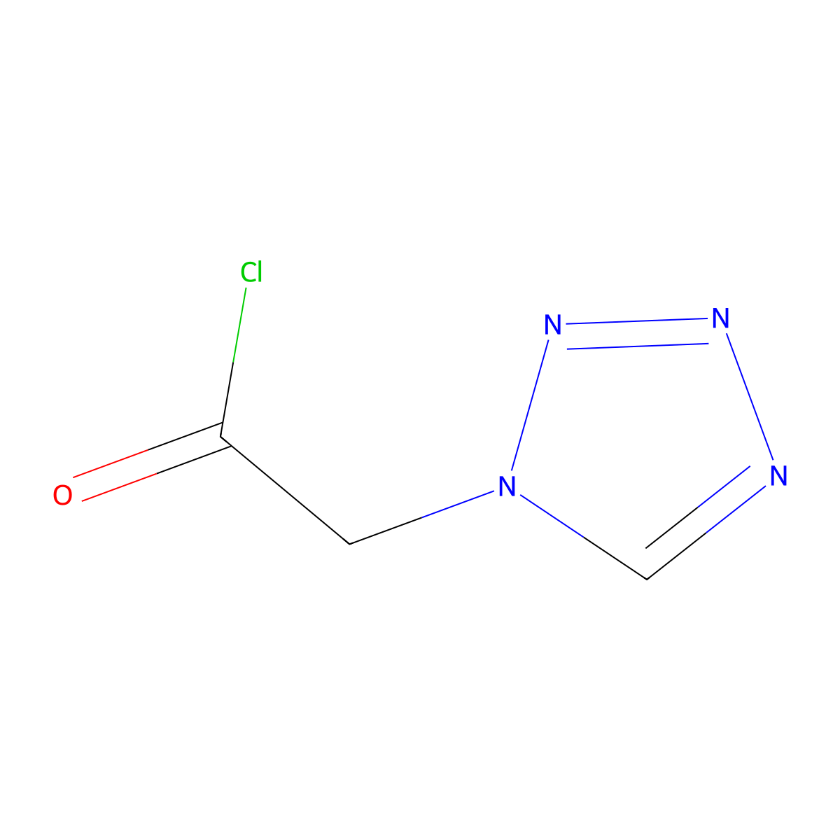 (1H-Tetrazol-1-yl)acetyl chloride molecular structure, CAS 41223-92-1
