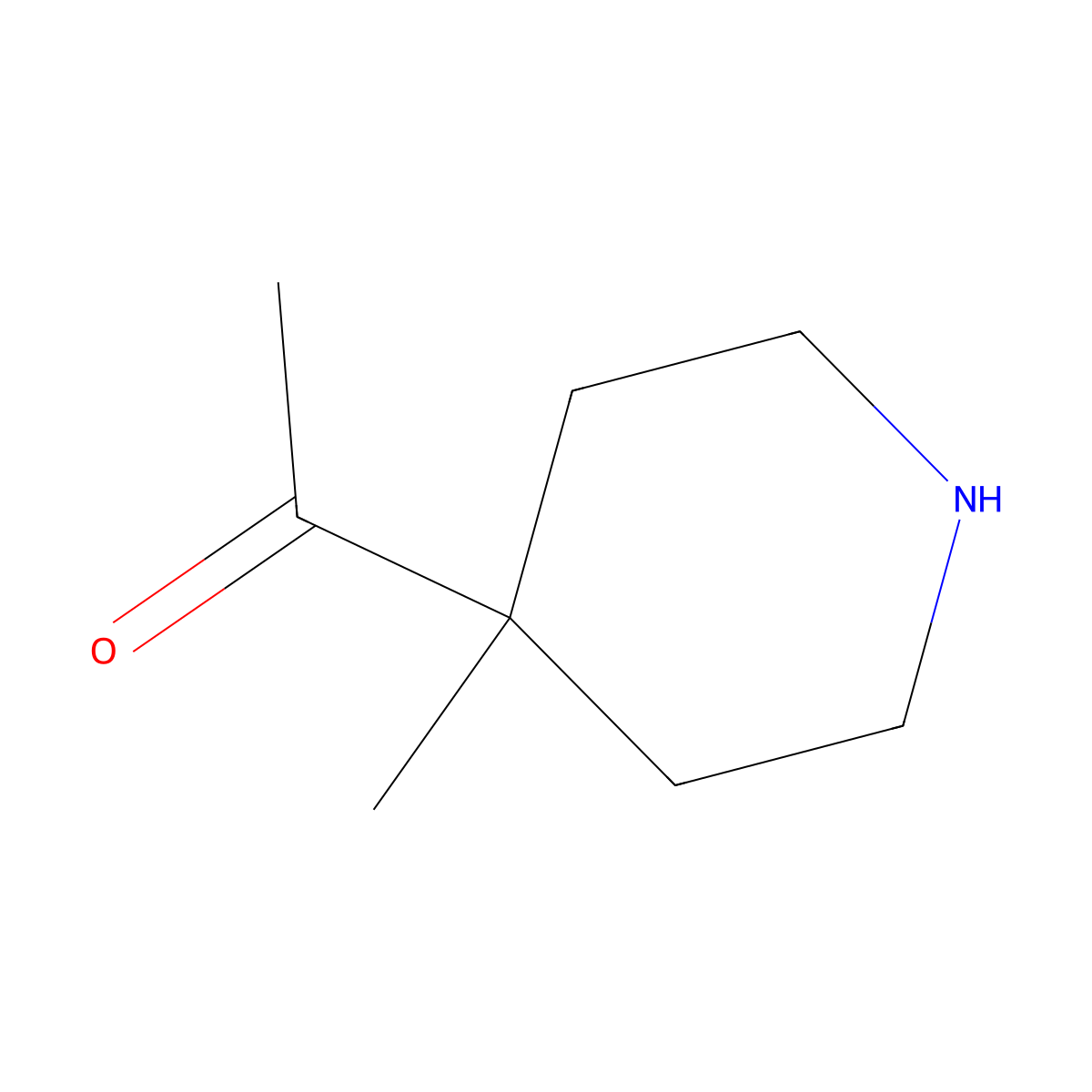 1-(4-Methylpiperidin-4-YL)ethan-1-one molecular structure, CAS 41225-14-3