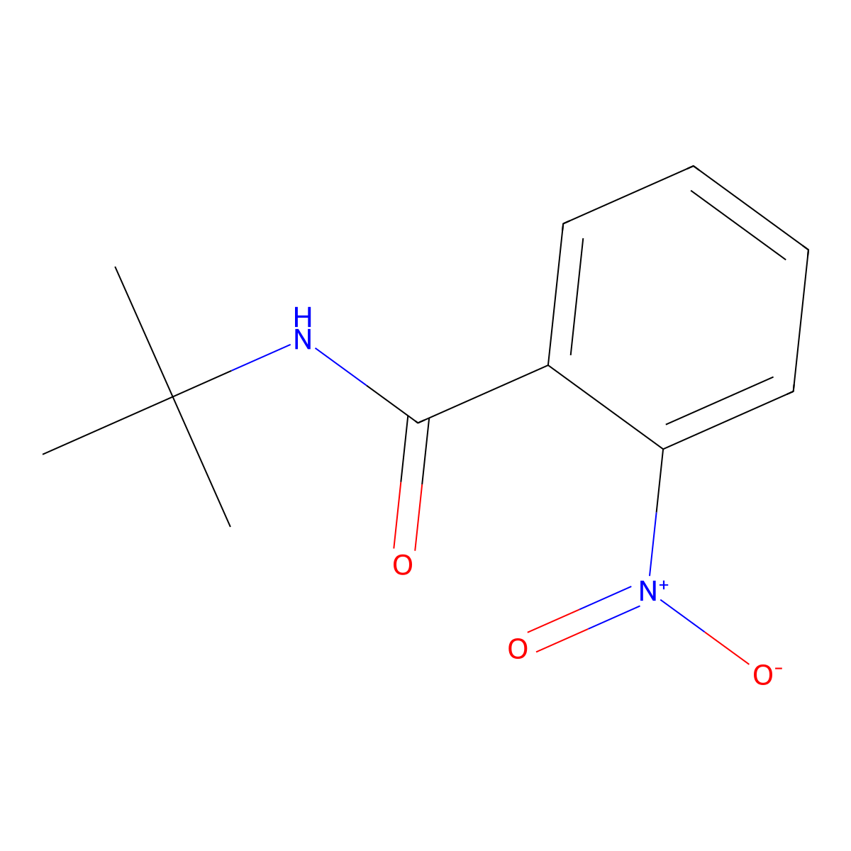 N-(tert-butyl)-2-nitrobenzamide molecular structure, CAS 41225-78-9