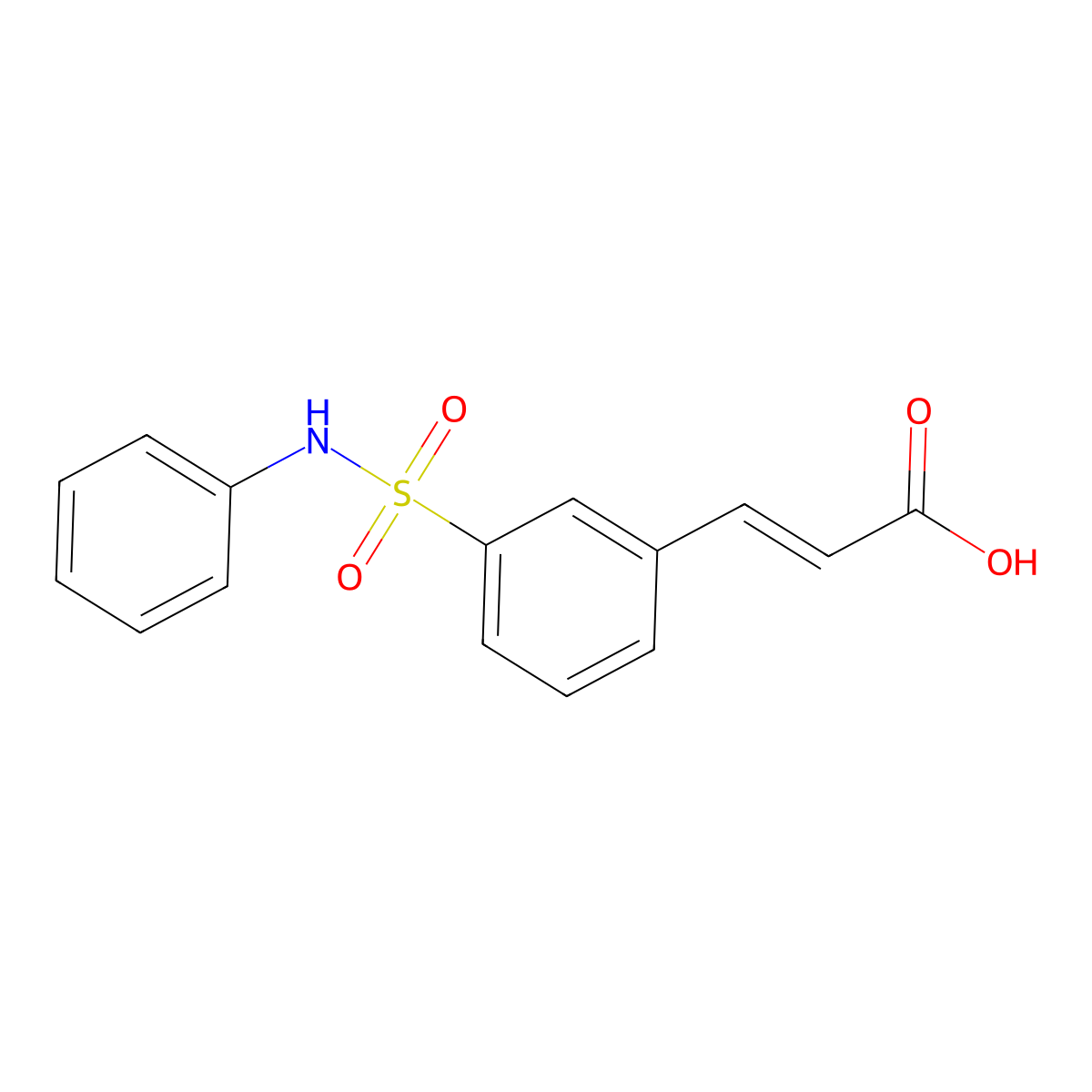 3-(3-Phenylsulfamoylphenyl)acrylic acid molecular structure, CAS 412269-00-2