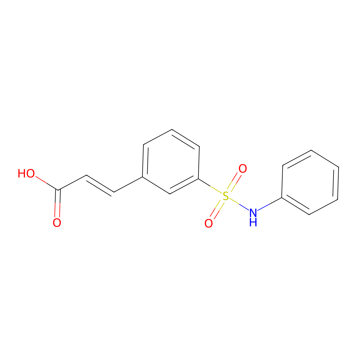 3-(3-Phenylsulfamoylphenyl)acrylic acid molecular structure, CAS 412269-00-2
