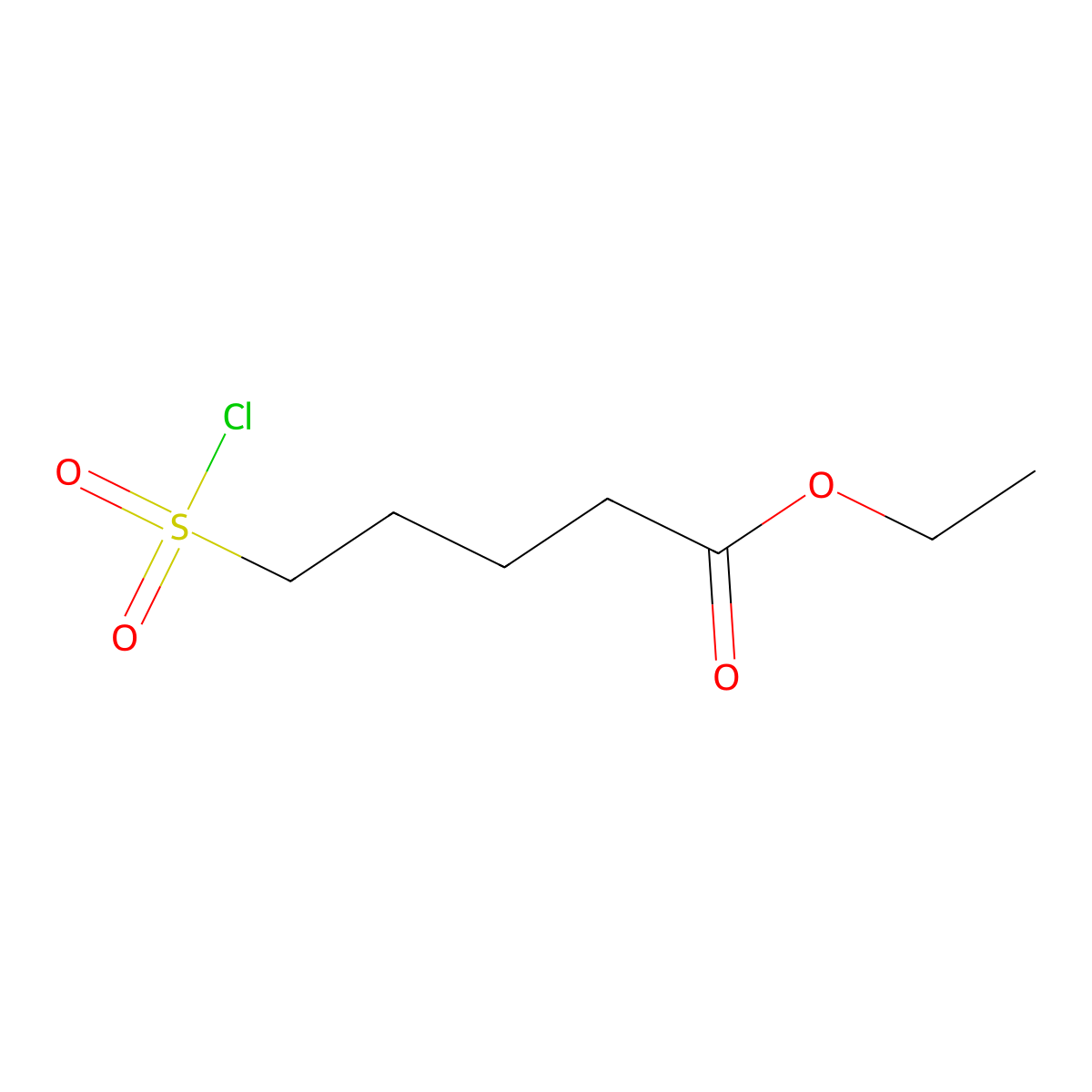 Ethyl 5-(chlorosulfonyl)pentanoate molecular structure, CAS 412270-38-3