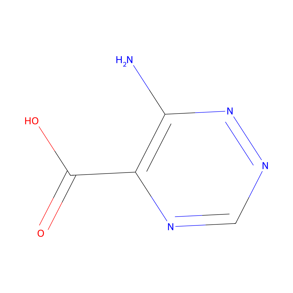 6-Amino-1,2,4-triazine-5-carboxylic acid molecular structure, CAS 412278-71-8