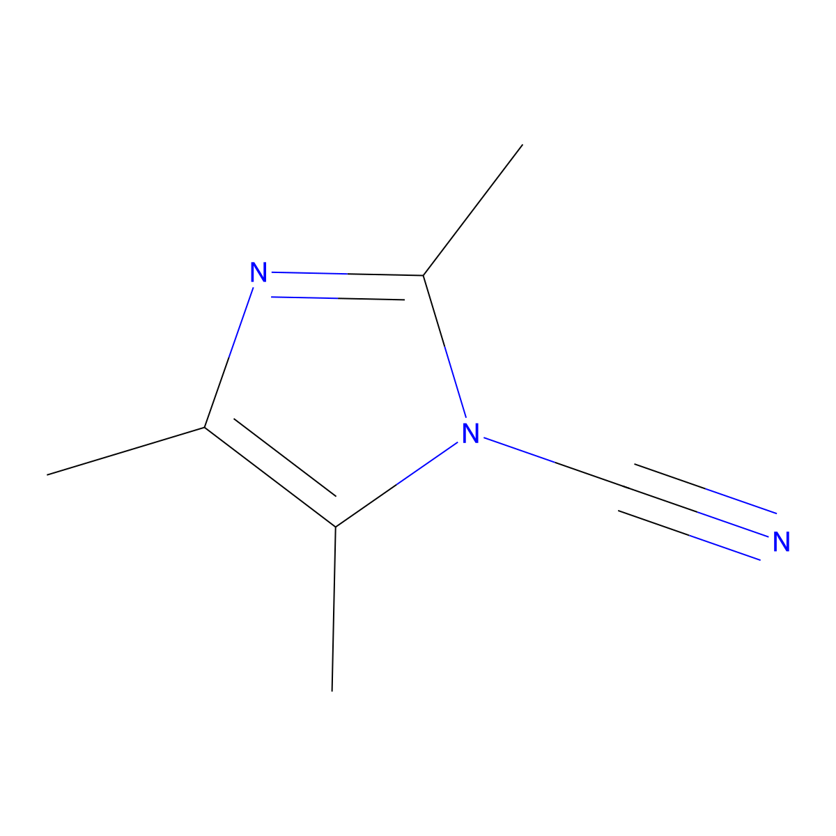 trimethyl-1H-imidazole-1-carbonitrile molecular structure, CAS 412278-72-9